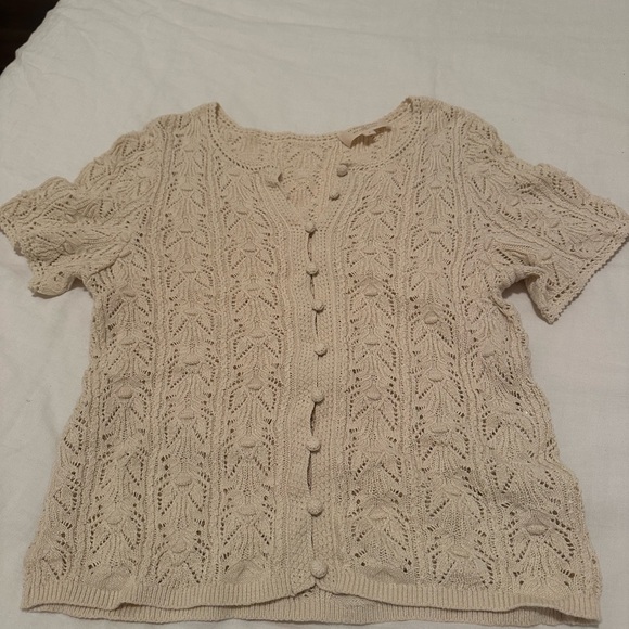 Sezane Cream Lace Blouse - Picture 3 of 4